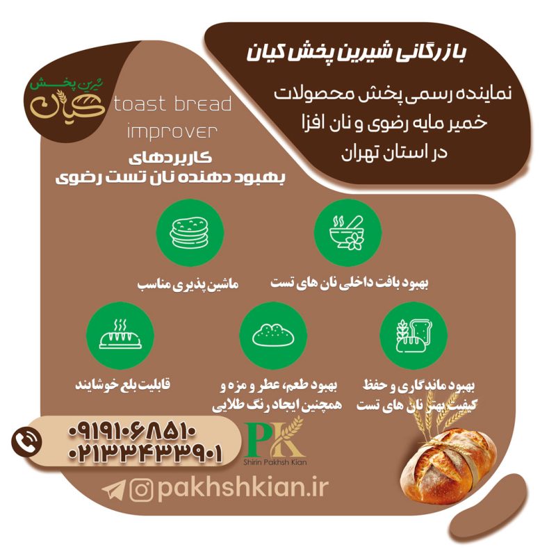 بهبود-دهنده-نان-تست-رضوی | بازرگانی شیرین پخش کیان (کاشانی)
