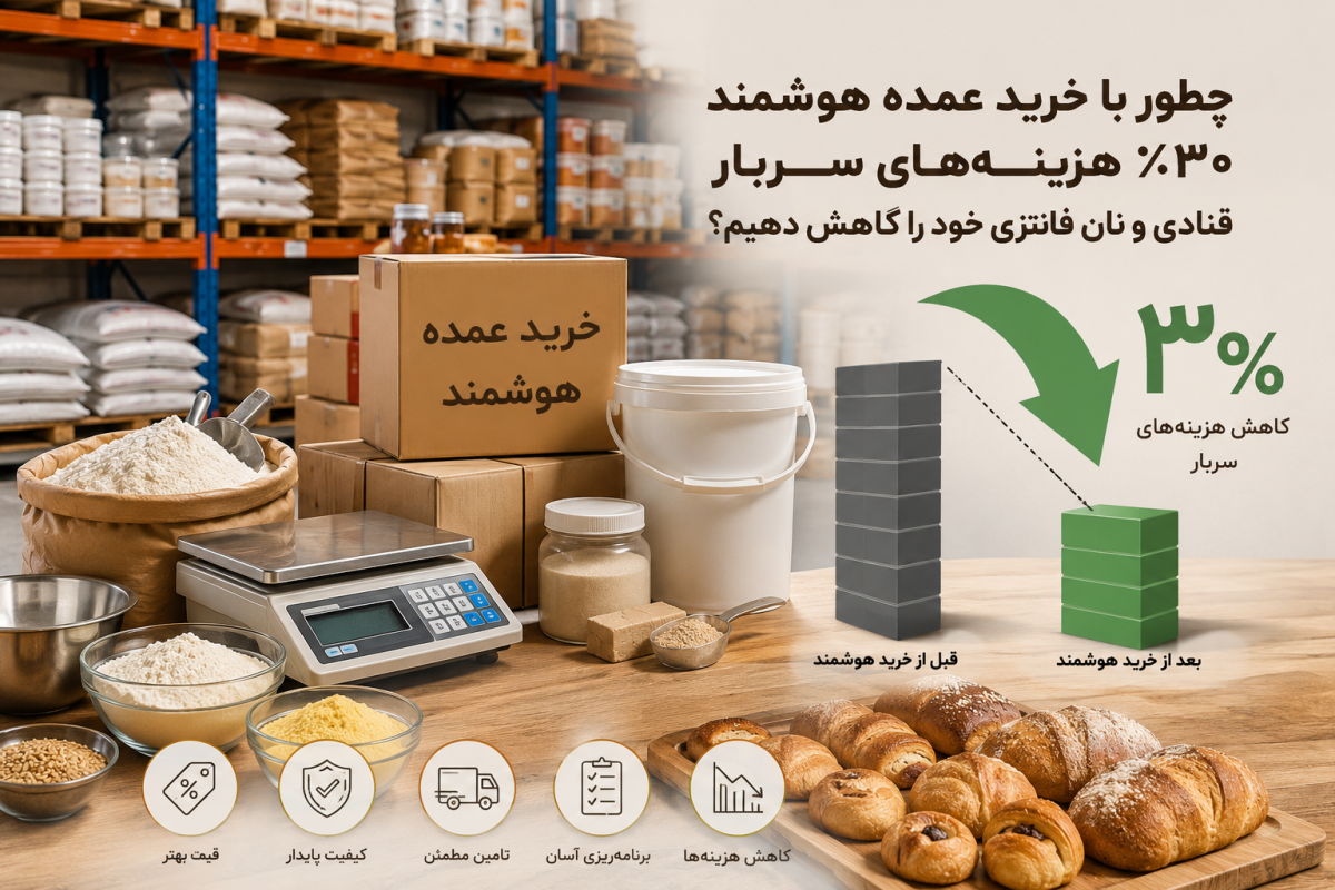 چطور با خرید عمده هوشمند هزینه_های سربار قنادی و نان فانتزی خود را کاهش دهیم